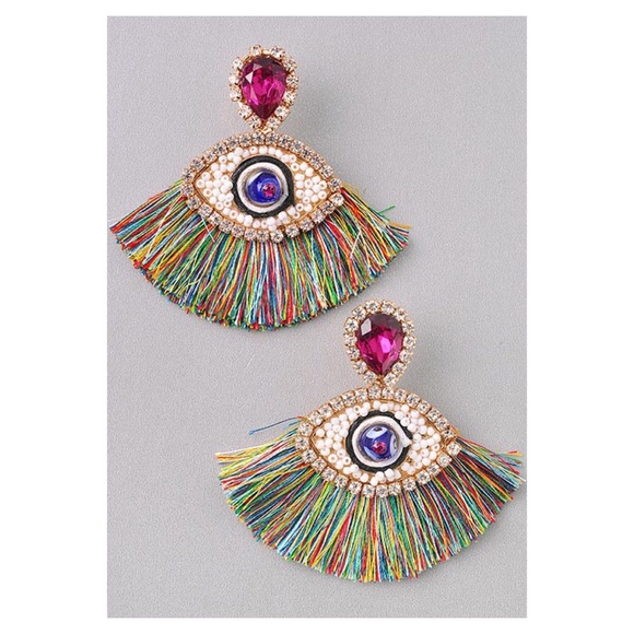 Multi Color Earrings - Picture 1 of 3